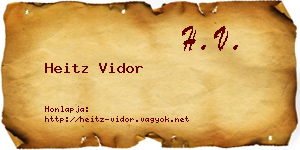 Heitz Vidor névjegykártya